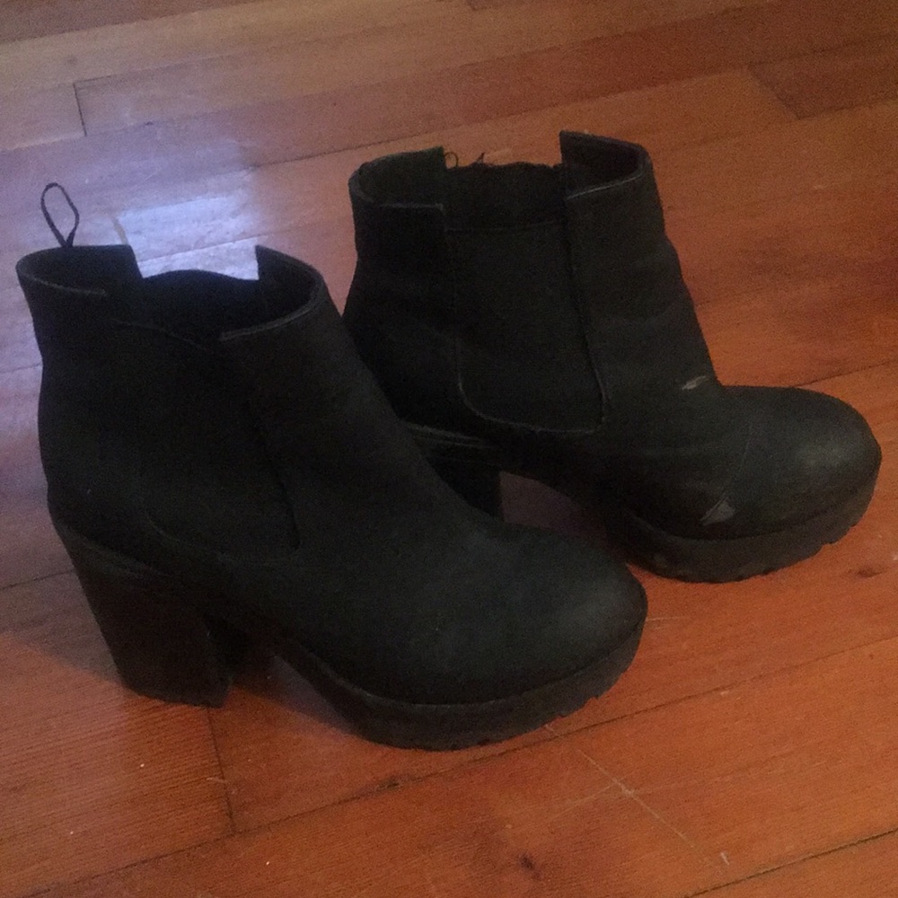 Black Platform Booties